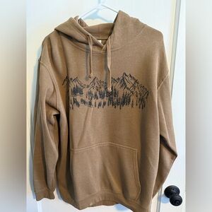 Live & Tell Brown Mountain Scape Hoodie